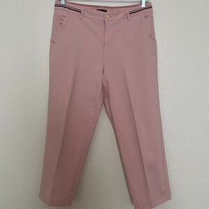 Tommy Hilfiger Classic cropped pink straight-cut trousers size 12